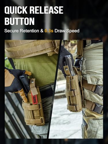 Image of OneTigris Right-Handed Nylon Pistol Holster, Belt & MOLLE Compatible