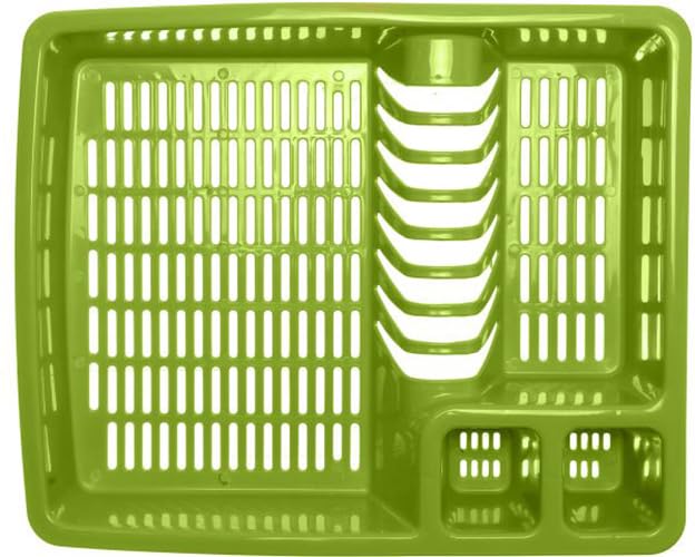 ECO Plastic Dish Drainer Utensil Holder, Dish Rack Drainers (Green)