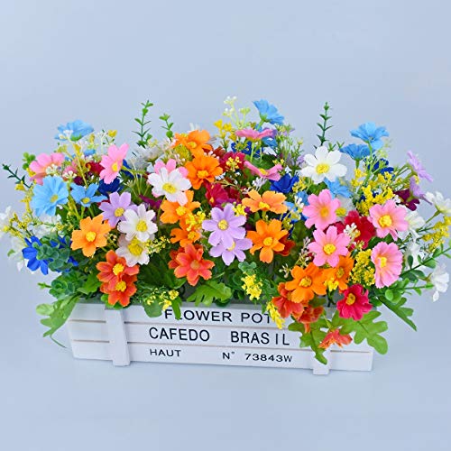image for XONOR Artificial Flowers Plant - Potted Fake Daisy, Faux Mixed Color D