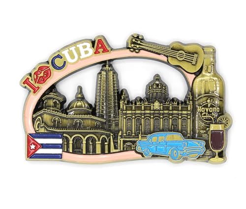 Imán decorativo de metal diseño Havana para heladera