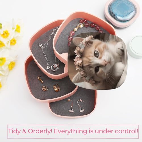 Coffret à bijoux chat haut de gamme pour bracelets et bagues