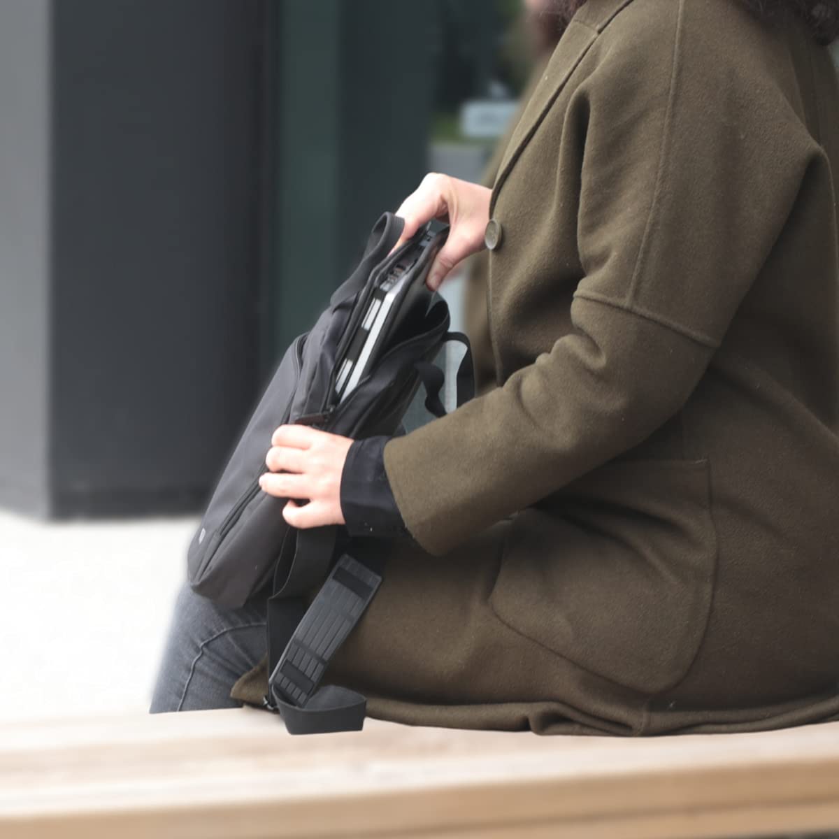 mobilis - Borsa a tracolla per computer portatile e tablet