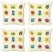 ABAKUHAUS Extraterrestre Lot de Housses de Coussin en 4 pièces, Visages colorés Monstres drôles, Impression Numérique Recto-Verso Moderne, 45 cm x 45 cm, Crème et Multicolore