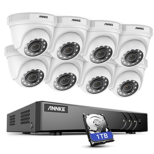 ANNKE 1080p Kit Caméra de Surveillance Exterieure Filaire,5MP Lite DVR avec 1TB HDD et 8 Caméras...