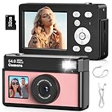 【32GB Carte & Compact Multifonction】Ce camera digital pour vlog offre plusieurs modes de prise de vue, en rafale, time-lapse, autofocus, anti-vibration et plusieurs filtres, vous permettant de capturer facilement chaque moment merveilleux. Avec sa mémoire interne de 32GB, vous n'avez pas à vous soucier de l'espace de stockage.