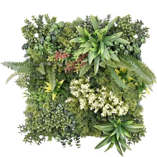 Floordirekt Pflanzenwand 50 x 50 cm - Kunstpflanzen zur Wandmontage -...