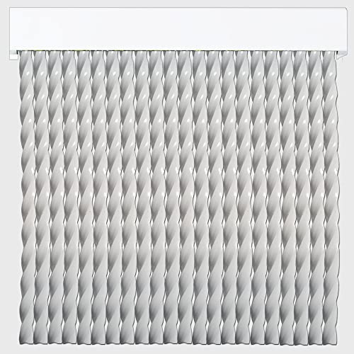 Cortinas - Tenda in corda per esterni, in plastica PVC e barra in alluminio, ideale per terrazze e verande, anti-mosche, bianco, 210 x 90 cm
