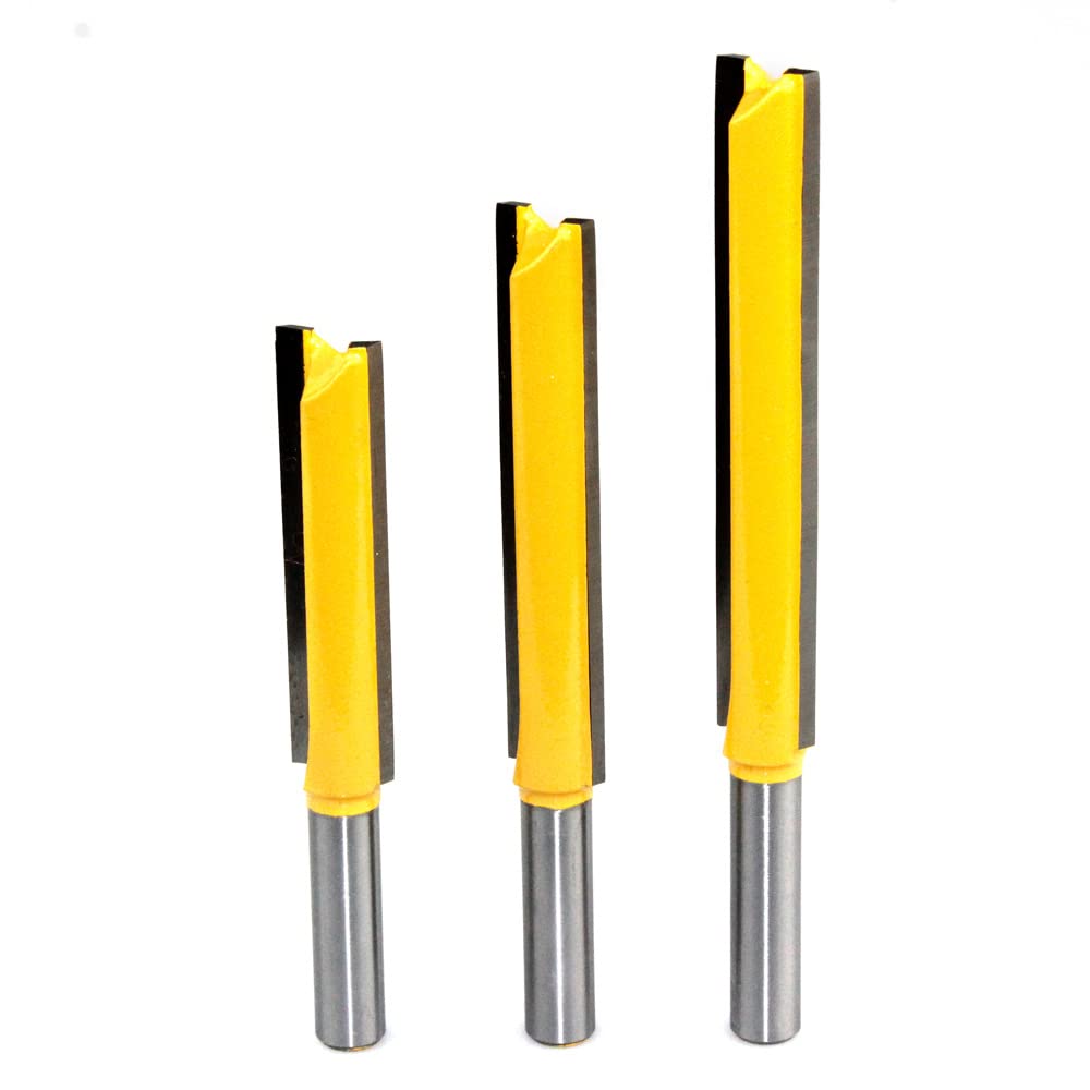 1/3 sztuk 8mm Shank rozszerzony frez stolarski prosty zestaw frezów do drewna maszyna do przycinania Cuttermm średnica cięcia(3PCS)