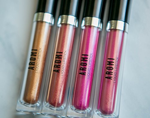 Aromi Metallic Matte Liquid Lipstick | Shimmery Finish, Vegan, Cruelty-Free, Long-Lasting, (Gold Digger) #TOP6