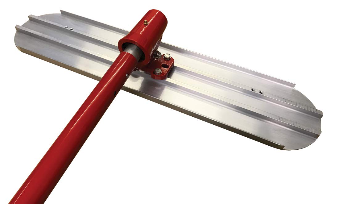 Multicrete Magnesium Bull Float 3Ft Or 4Ft Options Imprinted Concrete Tools (3Ft Magnesium Bull Float Kit With 1 Pole)