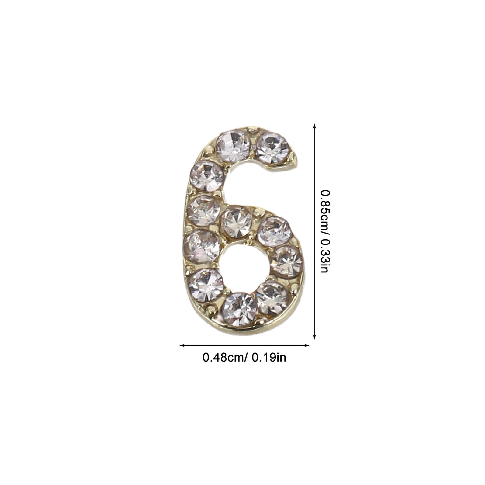 Decorazioni Unghie Numeri Cristalli 100 Pezzi Ferro Flatback Oro | Accessori Gioiello per Nail Art, Applicazione Semplice, Lucentezza Duratura, per Casa e Occasioni Speciali