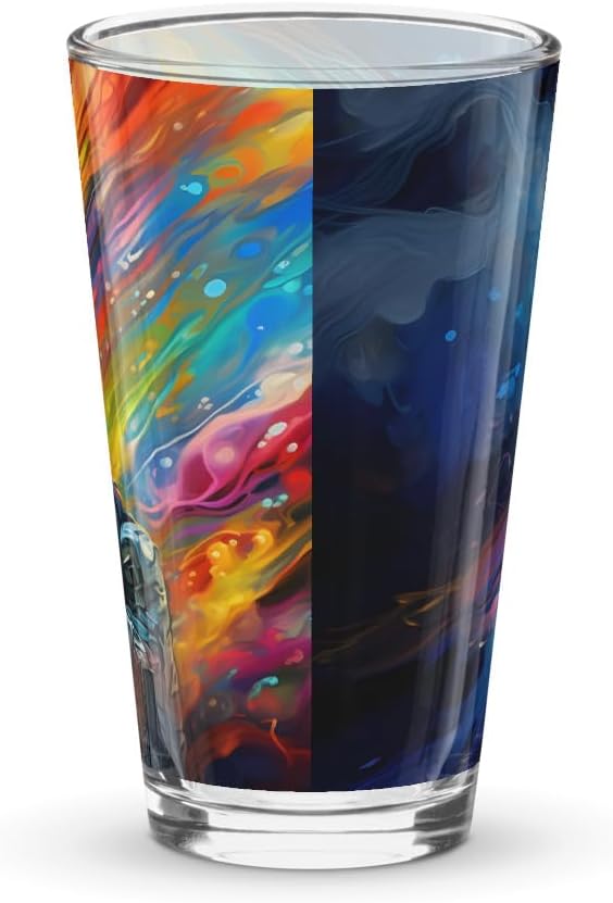 Astronaut Exploring New Frontiers Shaker Pint Glass (16 oz)