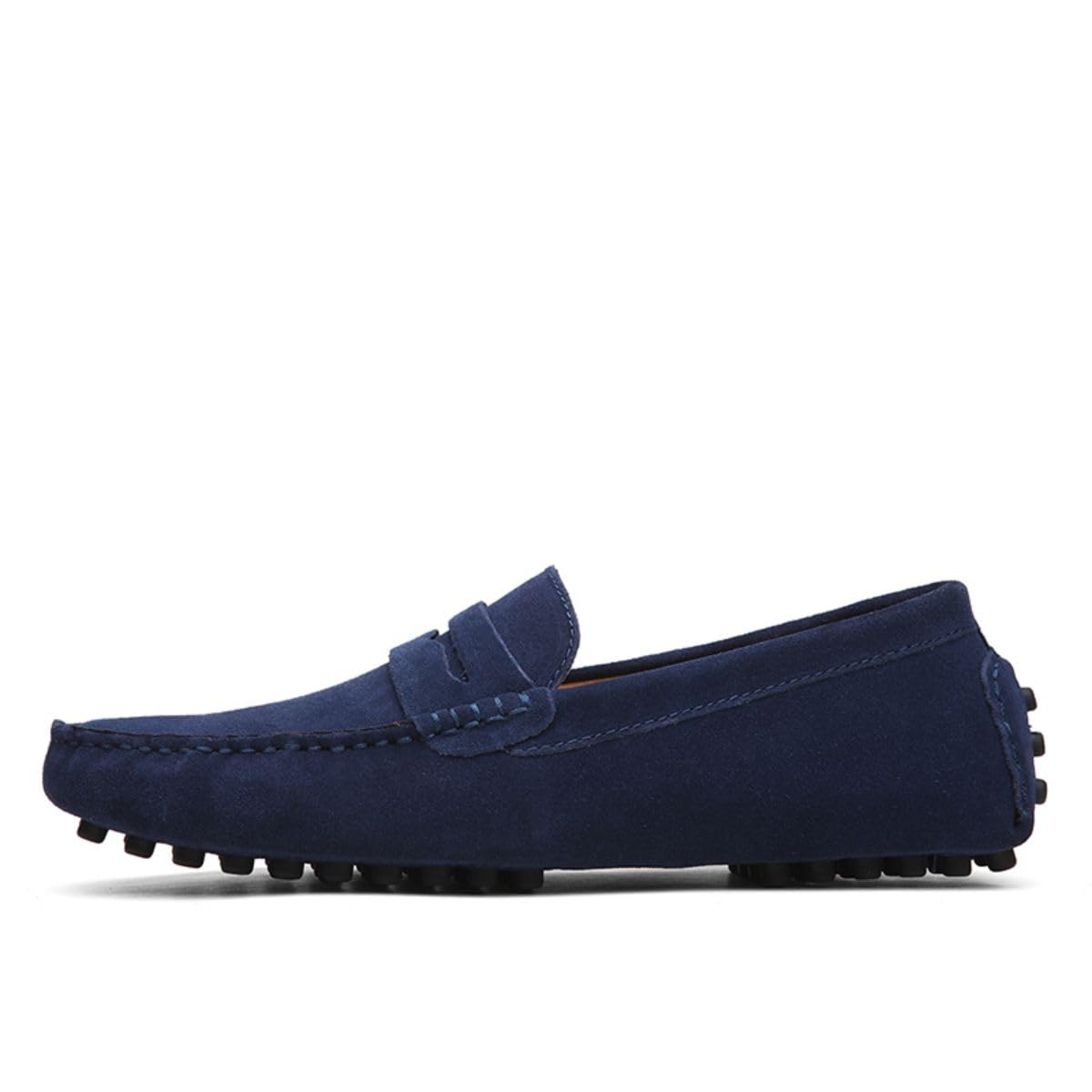 Hombres Elegante Hebilla Mocasines Comodidad Ante Zapatos de Conducir Estiloso Pantuflas Holgazanes Slip On Verano Plano Cuero Zapatos de Conducción 38-49 EU