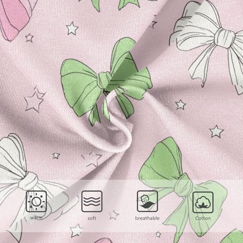 Wusikd Pink Green Bows Girls' Underwear Cotton Girls Briefs Soft Toddler Underwear 2T3