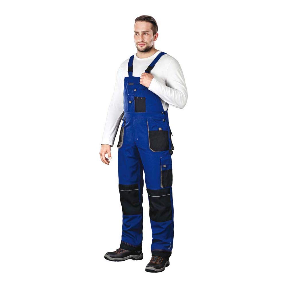 Leber&Hollman LH-FMN-B_NBS48 Formen Protective Bib-Pants, Blue-Black-Grey, 48 Size