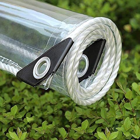 WYLYJT Waterproof Tarpaulin Transparent Tarpaulin All-Purpose Waterproof Weatherproof Protective Cover In Thick Pvc with Eyelets for Home Protection Garden Plant Cover