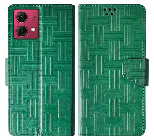 Image of SBMS Flip Cover for Motorola Moto G84 5G Back Cover Case with Magnatic Closure | Inbuilt Stand | Card Pocket & Money Pocket (Mat Green)