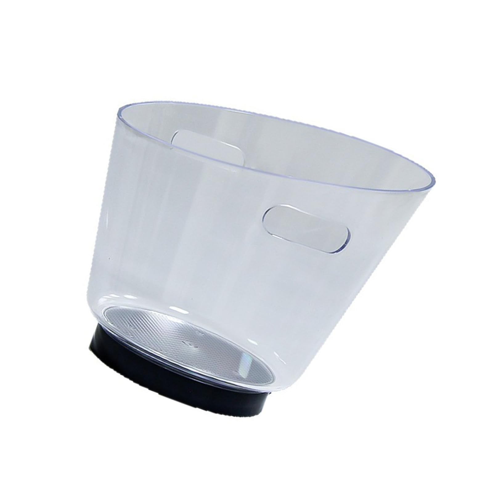 Cubos enfriadores de champán de 6 litros con dos asas, diseño transparente brillante, enfriador de bebidas para fiestas y uso al aire libre, accesorios para el hogar y el club