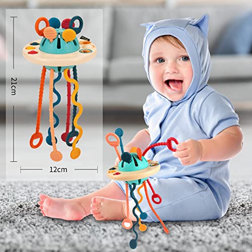 Tospino Baby Montessori Spielzeug 12–18 Monate, Sensorisches Spielzeug Silikon Zugschnur Aktivitätsspielzeug für Kleinkinder… – Ansicht 6