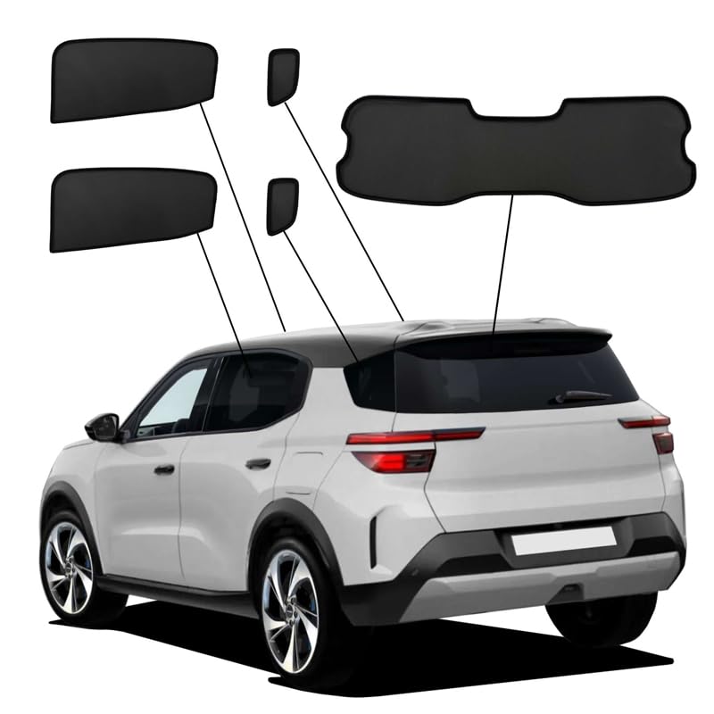 Sicht- & Sonnenschutz kompatibel mit Opel Frontera (OV24) 2024- & Citroën C3 Aircross II (SJ) 2024-, Schwarz