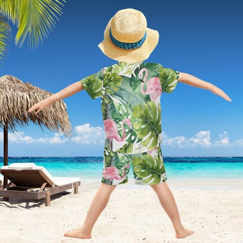 Image of visesunny Little Boys Short Sleeve T-Shirt Beach Shirts for kids children Casual Shorts Set Summer Clothes Outfits