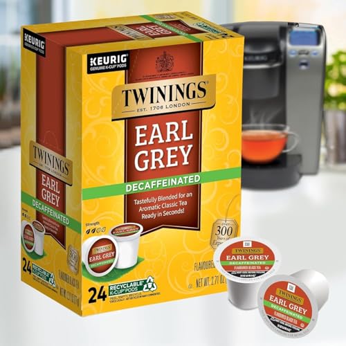 Image of Twinings of London Naturally Decaffeinated Earl Grey Tea 24-Count K-Cups (Pack of 2)