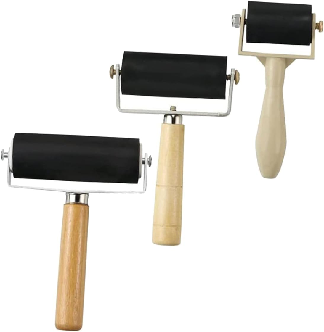ULDIGI 3pcs Quality Material Roller Ink Roller for Printmaking Stamping Tool for Crafting