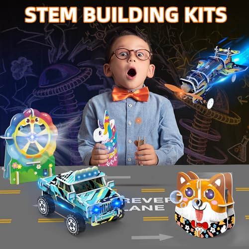 8 in 1 STEM Kits for Kids Age 8-10, Science Building Projects for 6-8, 3D Puzzles Craft Kit for Boys 8-12, Christmas Birthday Gifts for 8 9 10 11 12 13 14 Year Old Boys Girls 3 51BSc7PDm8L. AC
