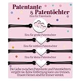 Patentante 2 3 Patentochter Armband Geschenke für Patenkind Von Patentante Patentöchter Armbänder Geschenk zum Geburtstag Geschenkideen Herz Schmuck Frauen Schmuckset für 2 3 4 Damen (3 Patentöchter)