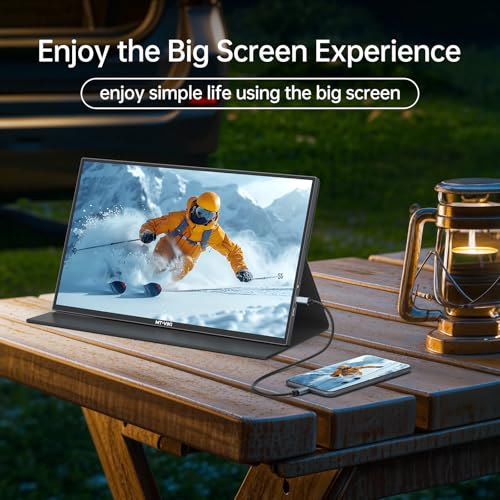 Image of MT-VIKI 18.5 inch Portable Monitor 1080P@100Hz 72% NTSC, Large Portable Screen Stand, FHD IPS Screen HDR Gaming Display, Travel Second Monitor for Mac PC Xbox PS4 /5