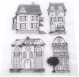 Silicon Stamps, Akozon Scrapbook Clear Transparent Stamps House Photo Cards Rubber Stamp