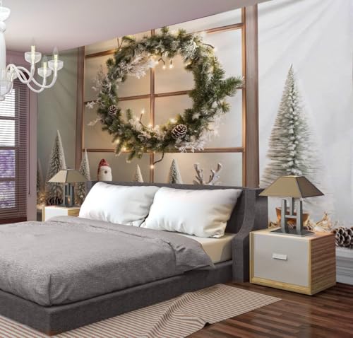 Tenture murale tissu beige 230x180 pour habiller un mur vide