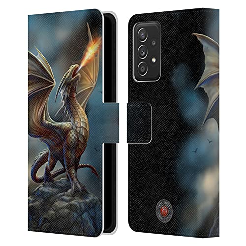 Étui portefeuille cuir Samsung A53 5G Anne Stokes hétérogène antichoc - Housse rabat Noble Dragons