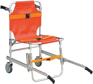 UKLULUAMZ Silla de escalera ligera plegable de aluminio con 3 correas ajustables, hebillas de liberación rápida, color amarillo, amarillo