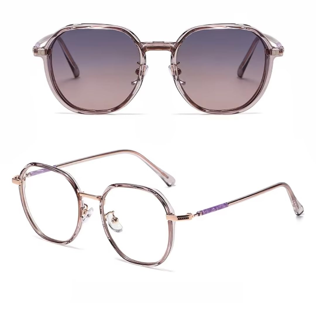 Męskie okulary przeciwsłoneczne z magnetycznymi oprawkami w stylu retro, duże rozmiary dla kobiet