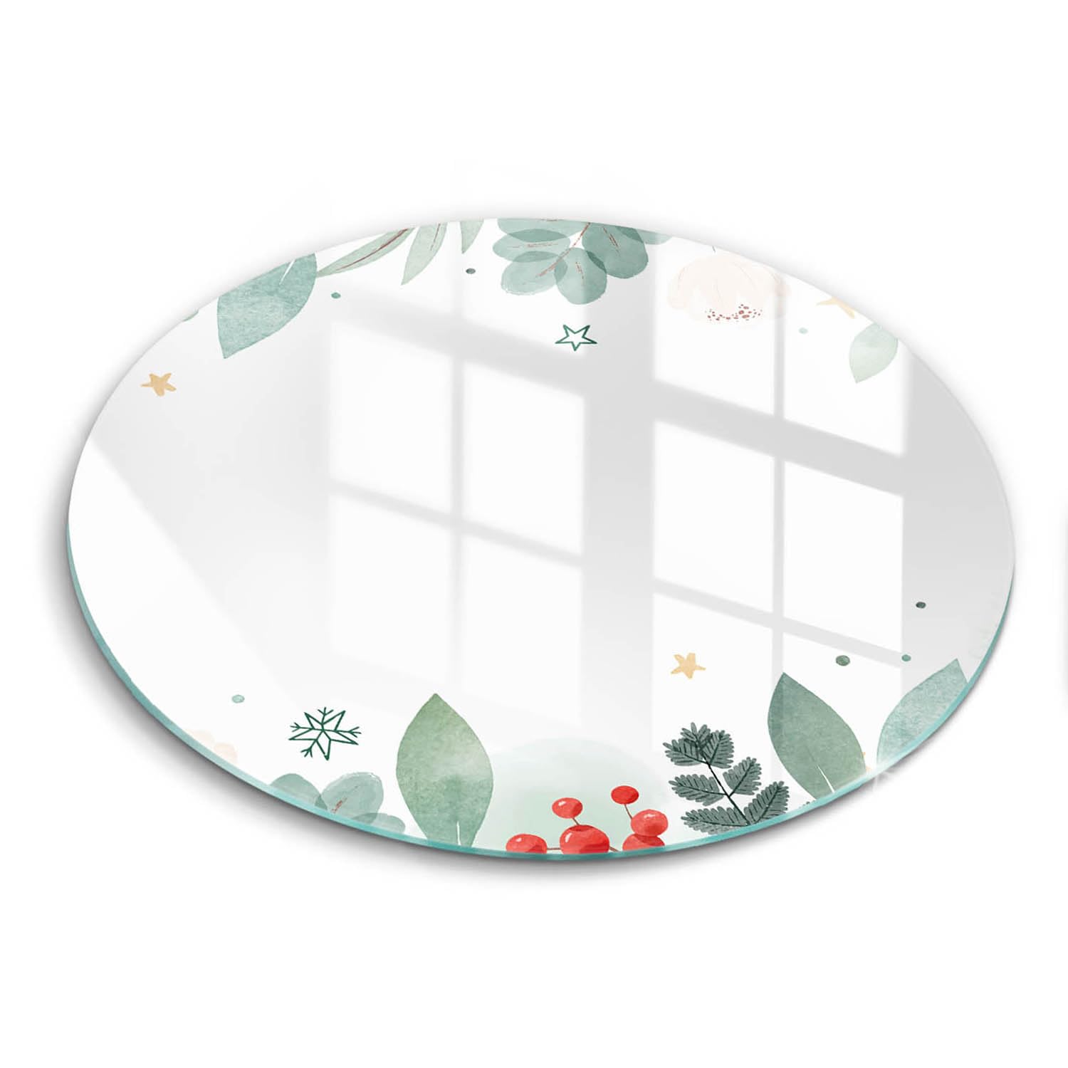 Plaque de protection induction 40cm accessoires de cuisine en verre feuilles