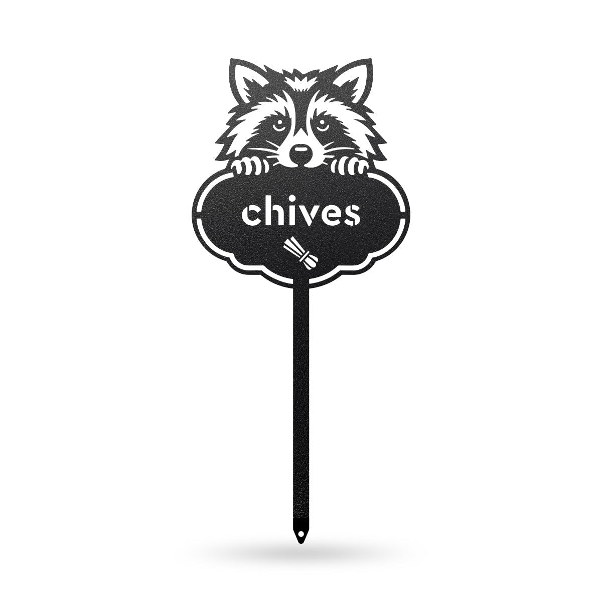 RealSteel Rocky The Raccoon Plant Markers – Cute Metal Garden Labels for Herbs & Vegetables | Outdoor Steel Plant Stakes for Garden, Greenhouse &
