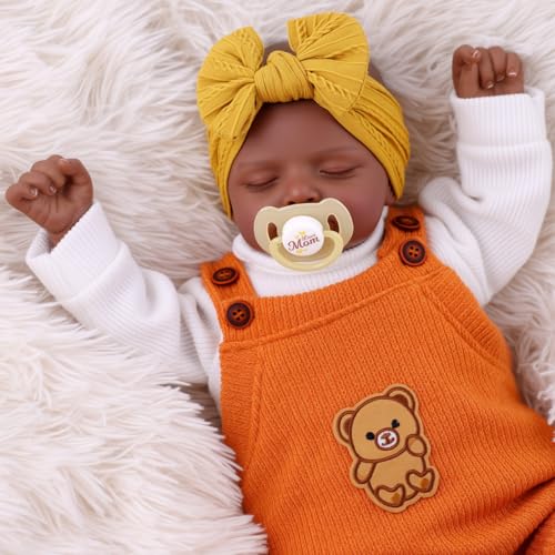 Muñeca BABESIDE bebé realista 20 pulgadas negro miniatura 3
