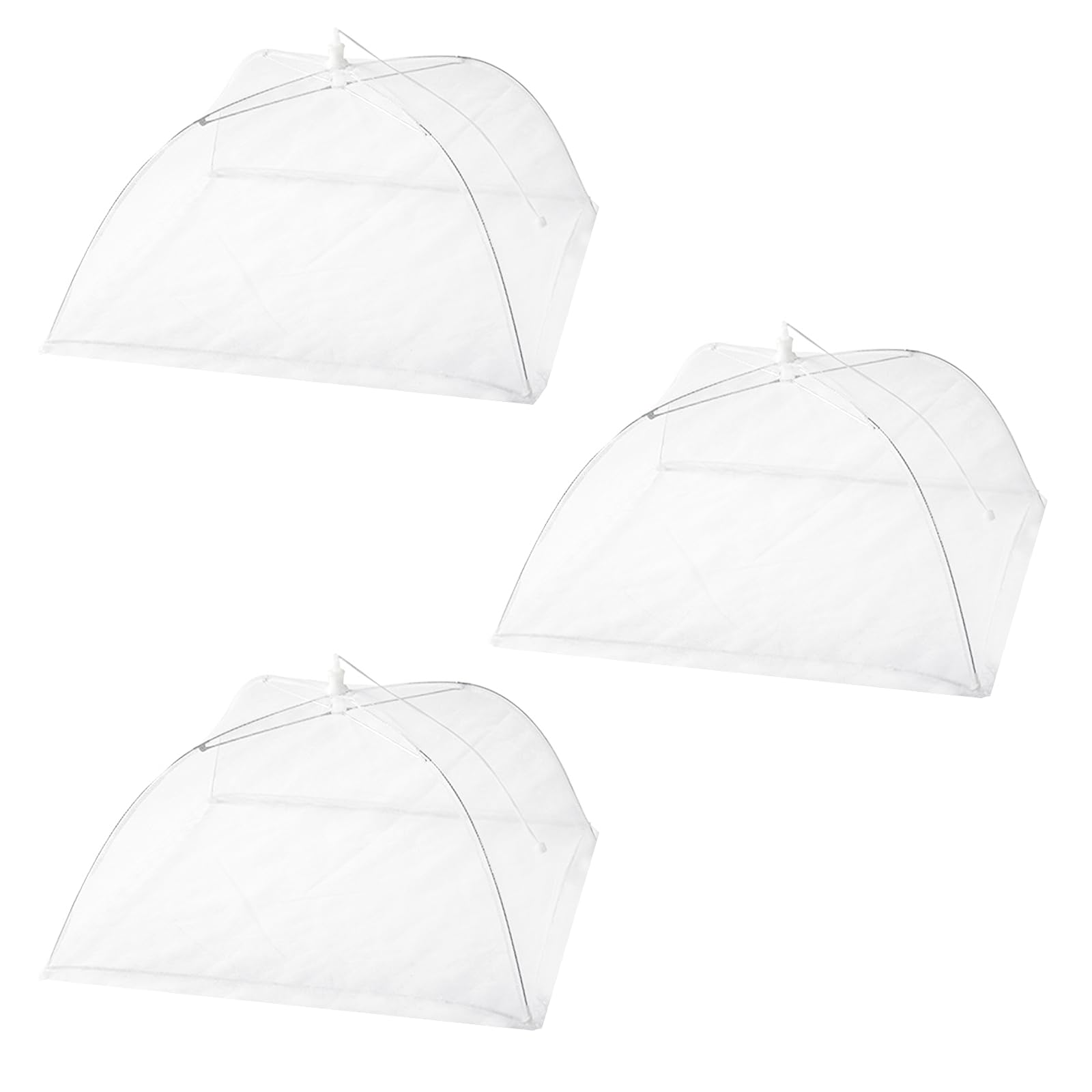 CONNECTION 3 Pezzi Coprivivande 32 × 32 cm Coprivivande a Rete Pieghevole Anti Insetti Coprivivande in Rete Copertura Alimentare Pieghevoli Copri Alimenti per Cucine Esterni Cibo Frutta Barbecue Feste