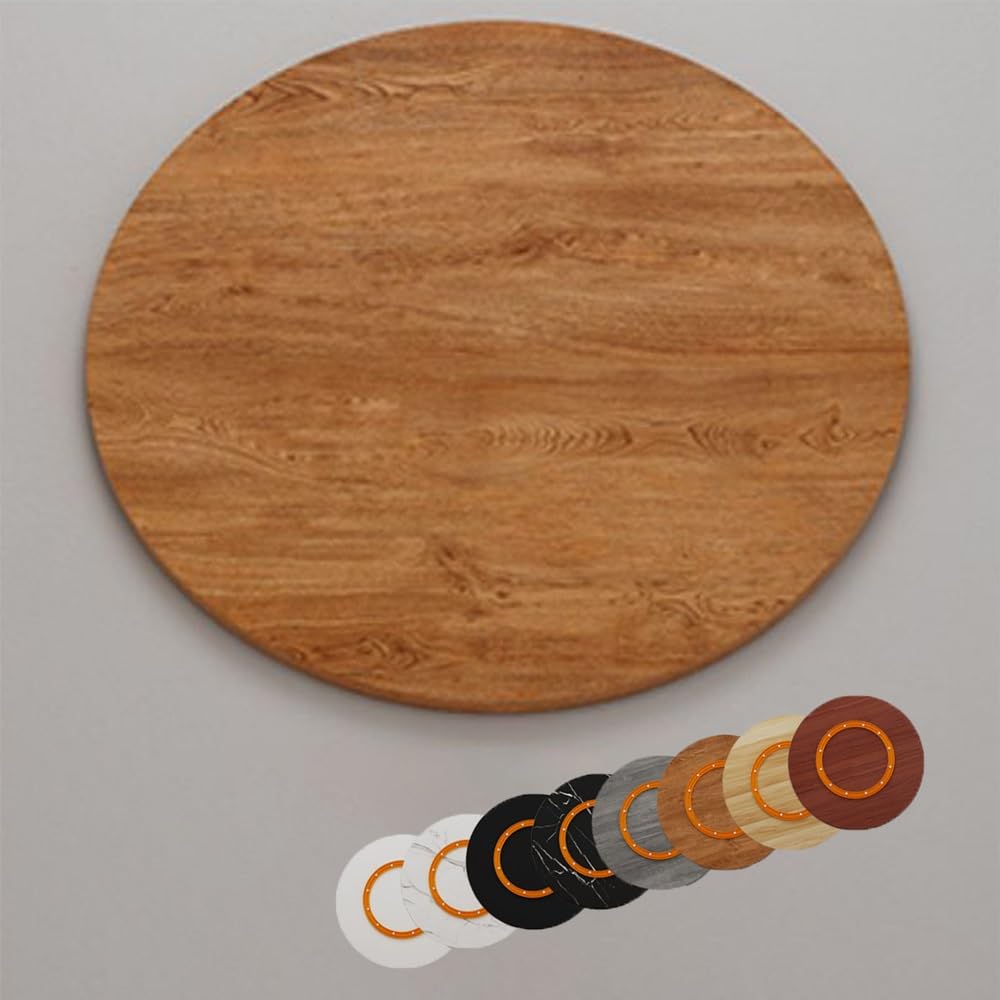 Plateau de service rotatif en chêne durable de 81,3 cm pour table de salle à manger