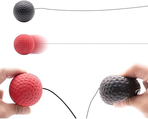 Miniatura 8 de Pelota de boxeo, pelota de entrenamiento de boxeo - Banda elástica ajustable para la cabeza, mejora la velocidad de reacción y la coordinación