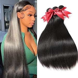 10A Human Hair Bundles Brazilian Straight Hair Bundles 20 22 24 Inch 100% Unprocessed Virgin Weave 3 Bundles Human Hair Raw Remy Hair Bundles Natural Black