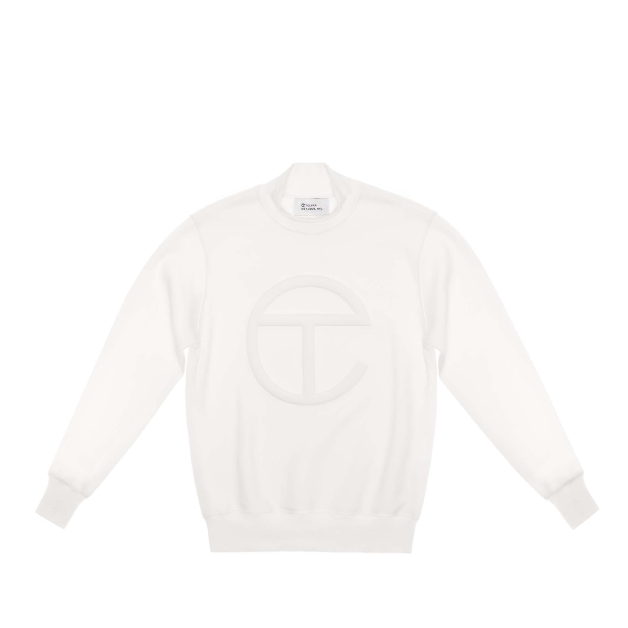 Embossed Mockneck - White