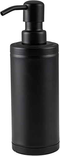 GAPPO Dispensador de jabón negro mate con bomba de metal de acero inoxidable para baño, dormitorio y cocina (10.15 onzas)