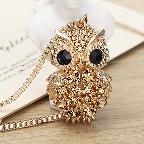 Collier long pull anti-ternissement or jaune strass brillant - 4