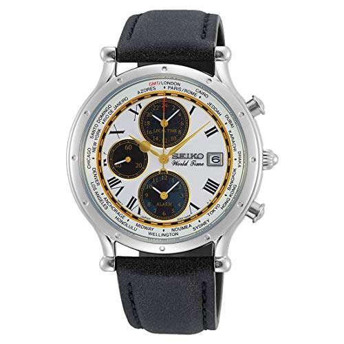 Preisvergleich Produktbild Seiko Herren Analog Quarz Uhr mit Leder Armband SPL055P1