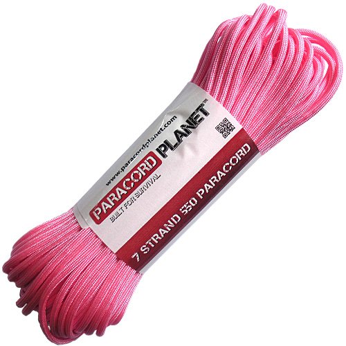 PARACORD PLANET 10 Feet 10' 550Lb Type Iii Paracord Rose Pink — image 1