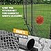 MR Ball Stop Net System 40’x12’, Movable Heavy Duty Backstop Net, 2 in 1 Multi-Sport Stop Netting, Ball Barrier Sports Practice Barrier Net for Professional, College and Grade School Training