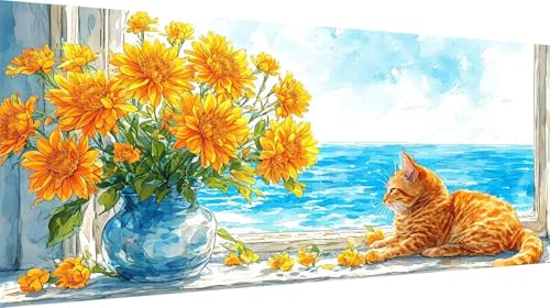 Broderie Point de Croix Chat 5D | Diamond Painting XXL Débutant Adultes