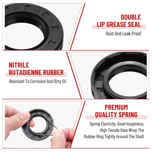 Image of 2 Set Trailer Axle Bearing Kit 30205 for 25mm Axles Wheel Hub | Axles bearing kit with 30205 bearings & races, TC 30x52x10mm seals, dust caps and cotter pins, for 25mm axle wheel hubs